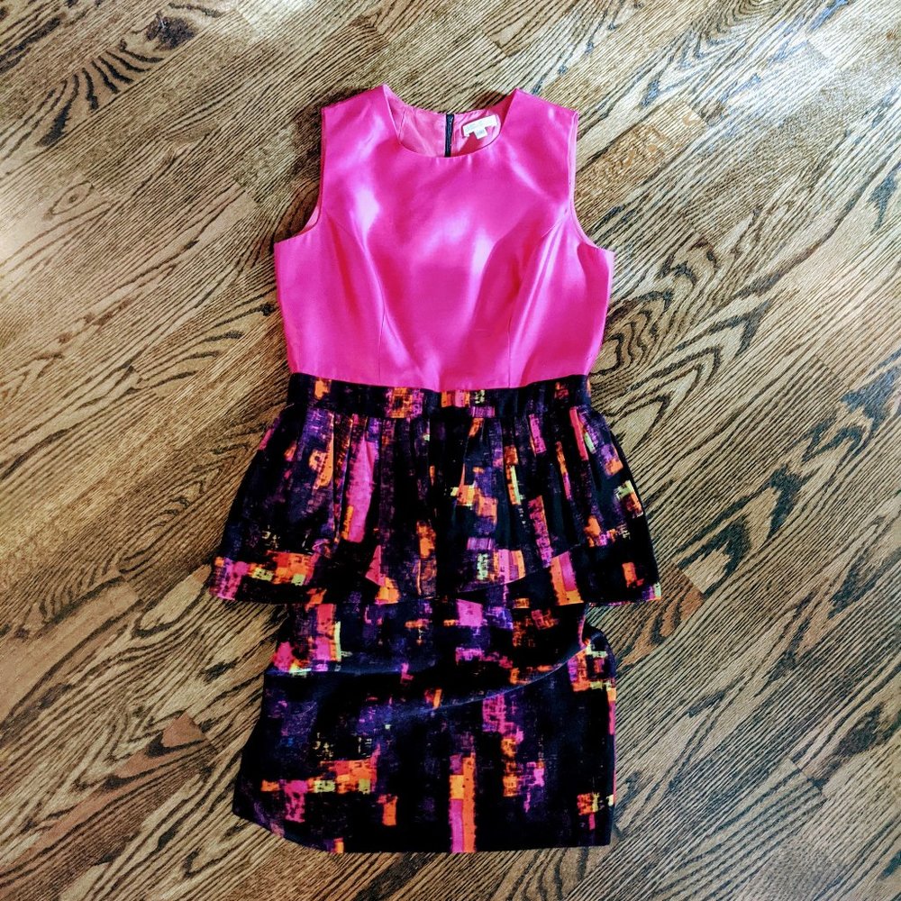 Shoshanna Peplum Dress 4 Like New